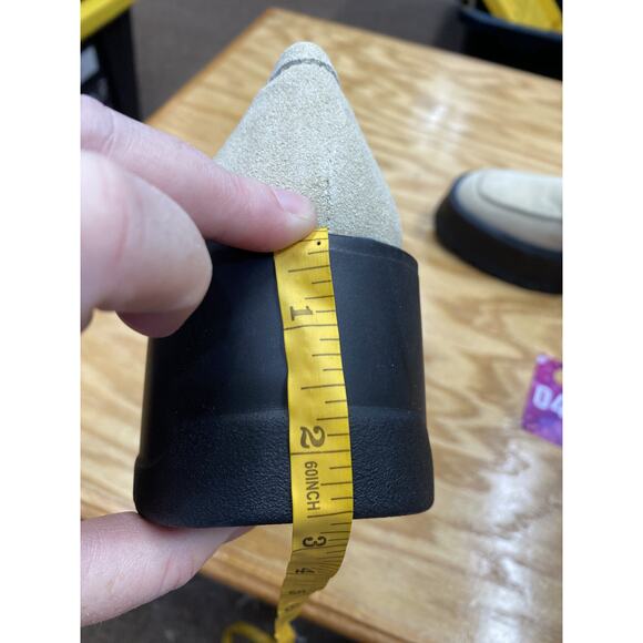 Free People Nico Women's 7 tan Suede Moc Toe Comfort Slip-On Platform Loafers - Picture 3 of 7